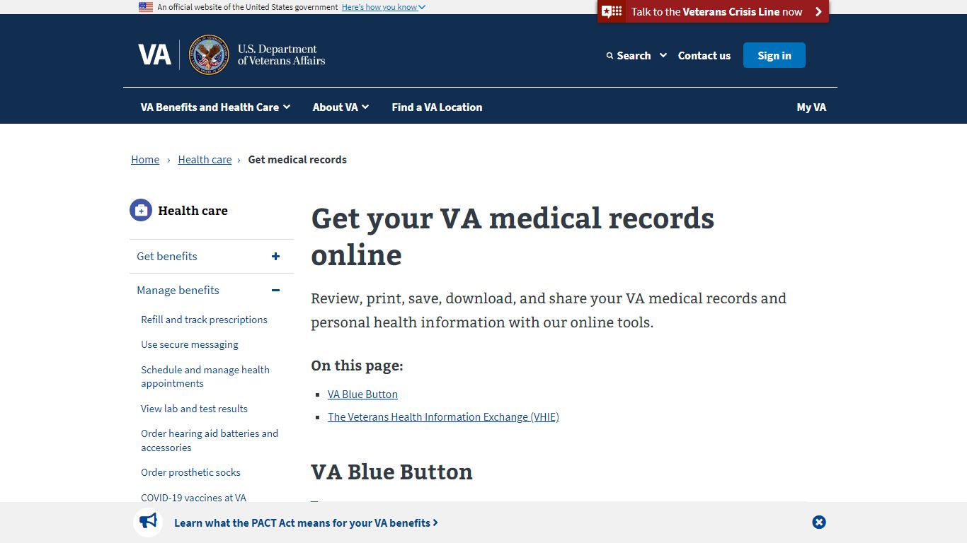 Get Your VA Medical Records Online | Veterans Affairs